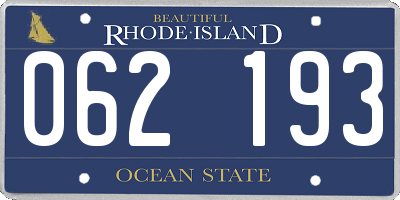 RI license plate 062193