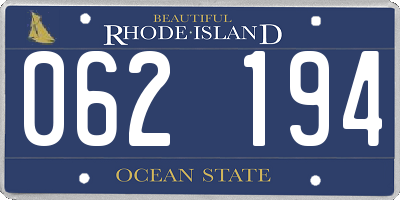 RI license plate 062194