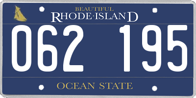 RI license plate 062195