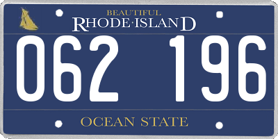 RI license plate 062196
