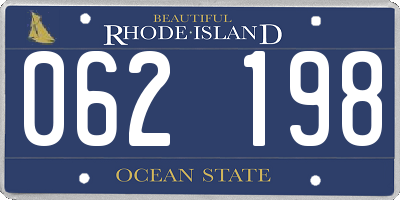 RI license plate 062198