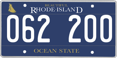 RI license plate 062200