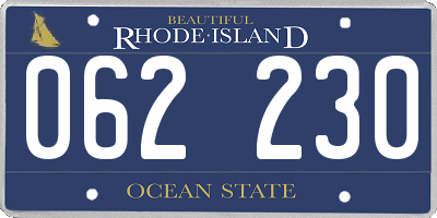 RI license plate 062230