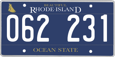 RI license plate 062231