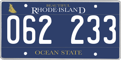 RI license plate 062233