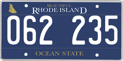 RI license plate 062235