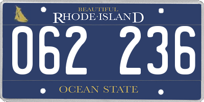 RI license plate 062236