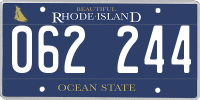 RI license plate 062244
