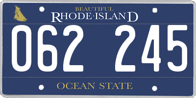 RI license plate 062245