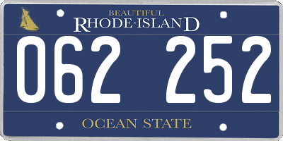 RI license plate 062252
