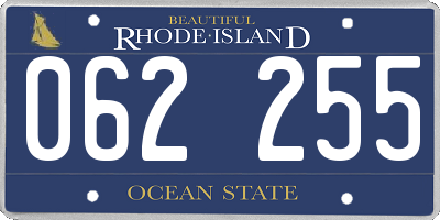 RI license plate 062255