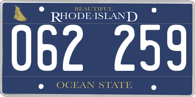 RI license plate 062259