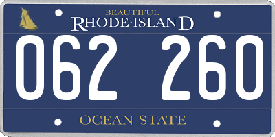 RI license plate 062260