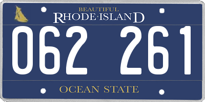 RI license plate 062261