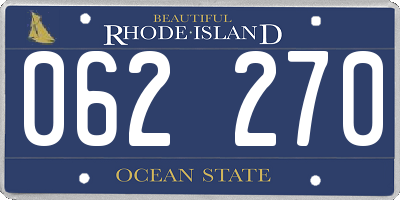 RI license plate 062270