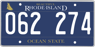 RI license plate 062274