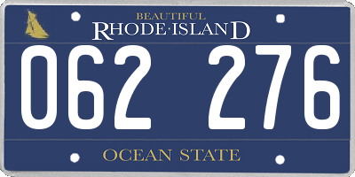 RI license plate 062276