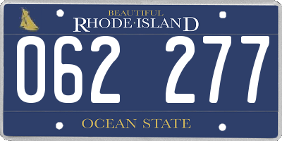 RI license plate 062277
