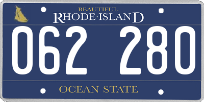 RI license plate 062280
