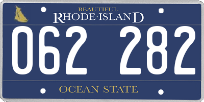 RI license plate 062282