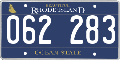 RI license plate 062283