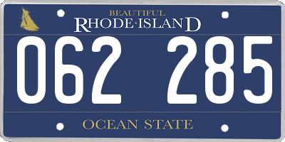 RI license plate 062285