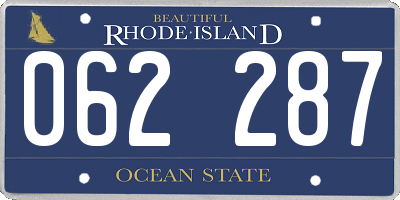 RI license plate 062287