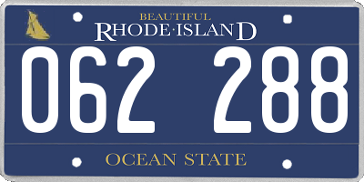 RI license plate 062288