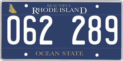 RI license plate 062289