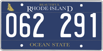 RI license plate 062291