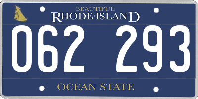 RI license plate 062293