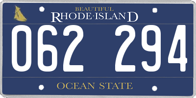 RI license plate 062294