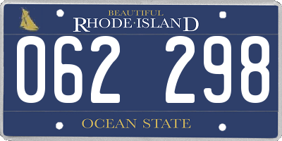 RI license plate 062298