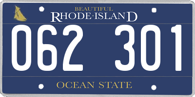 RI license plate 062301