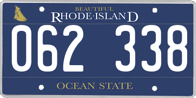 RI license plate 062338
