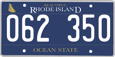 RI license plate 062350