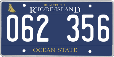 RI license plate 062356