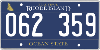 RI license plate 062359