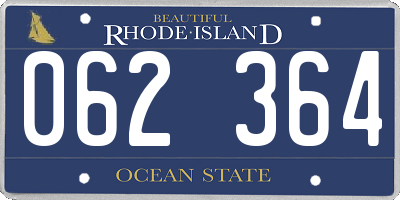 RI license plate 062364