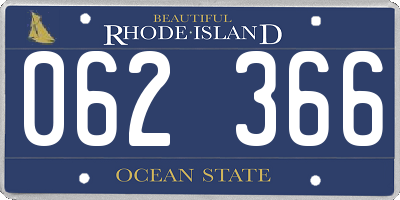 RI license plate 062366