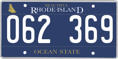 RI license plate 062369