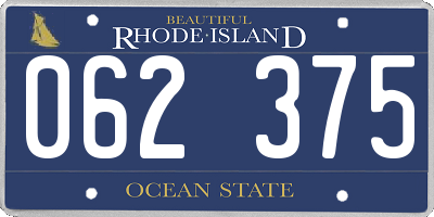RI license plate 062375