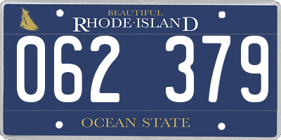 RI license plate 062379