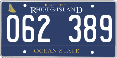 RI license plate 062389