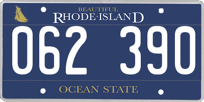 RI license plate 062390