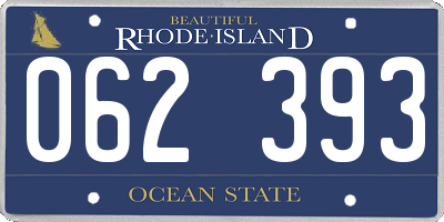 RI license plate 062393