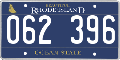 RI license plate 062396