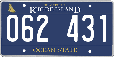 RI license plate 062431
