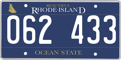 RI license plate 062433