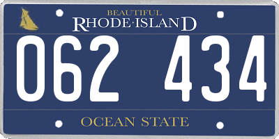 RI license plate 062434